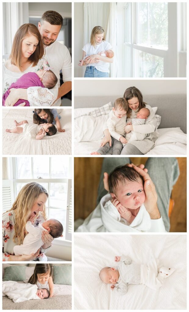 in home lifestyle newborn photo session with Sara Sniderman Photography in Metro West Boston Massachusetts