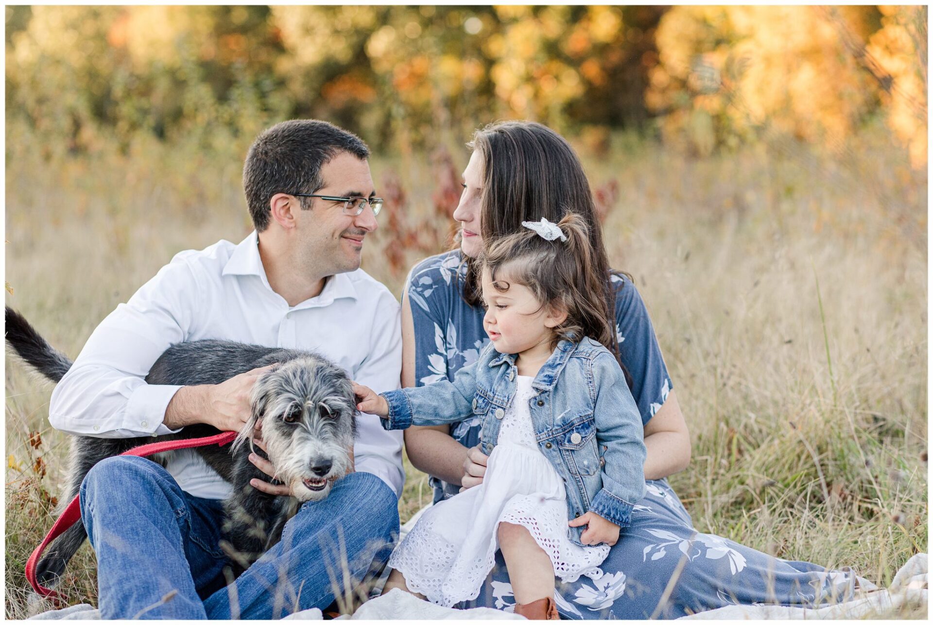 Family photo with dog Natick Massachusetts