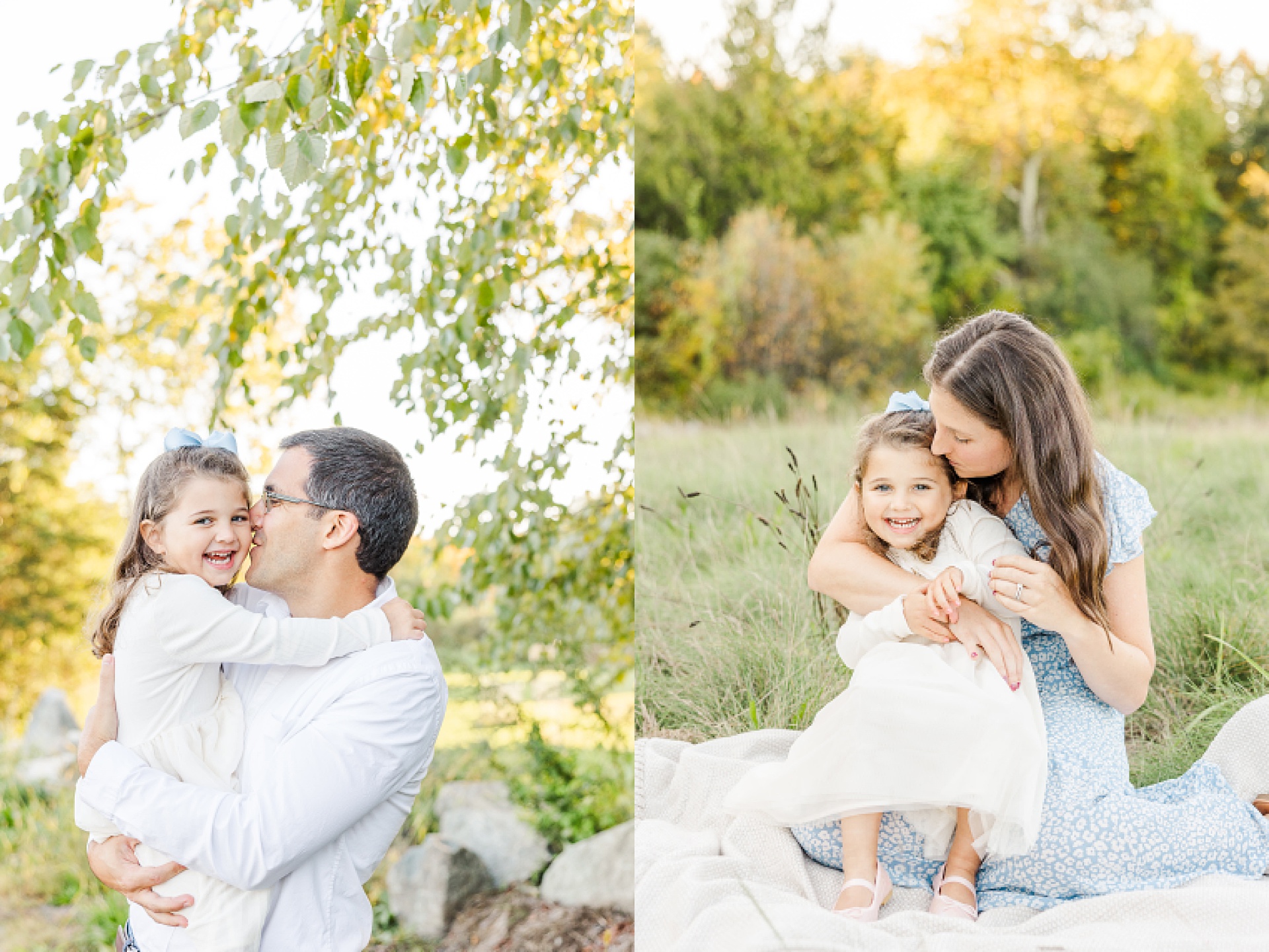 Family photo session with Sara Sniderman Photography at Oak Grove Park in Millis Massachusetts