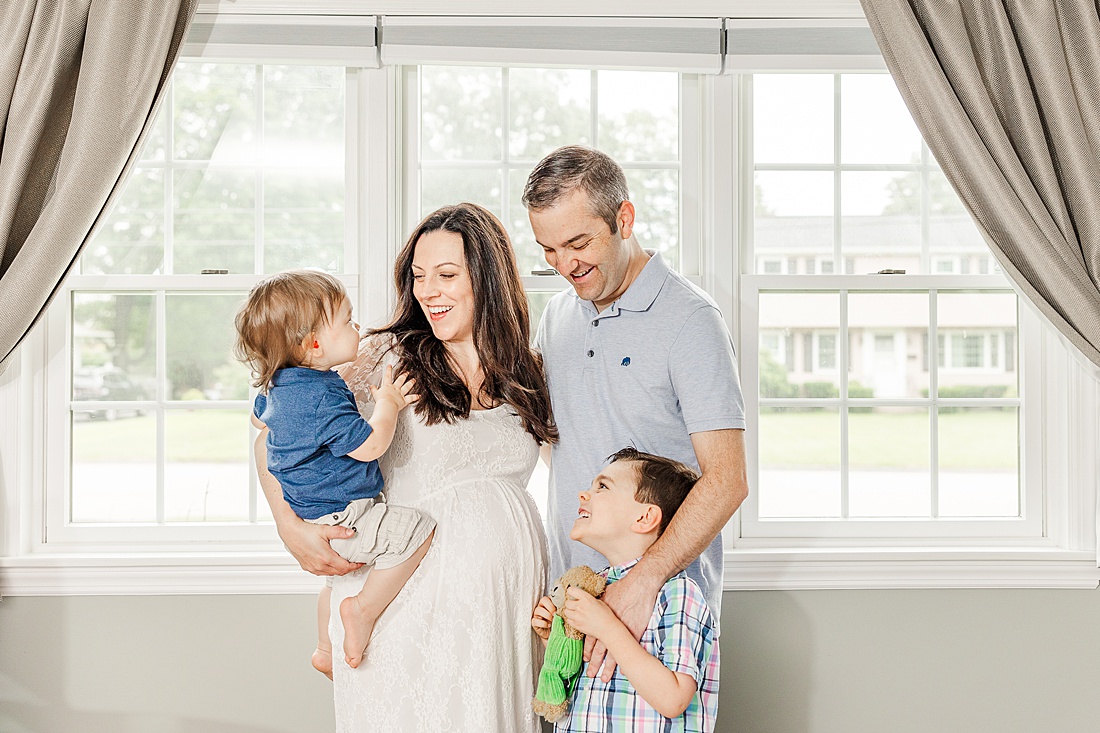 Metro West Boston in-home maternity photo session with Sara Sniderman Photography in Framingham Massachusetts