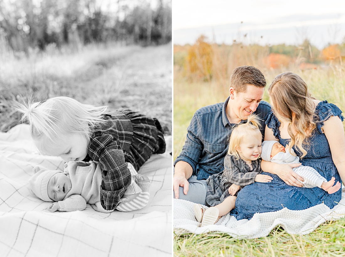 fall outdoor newborn photo session with Sara Sniderman Photography and Medfield State Hospital