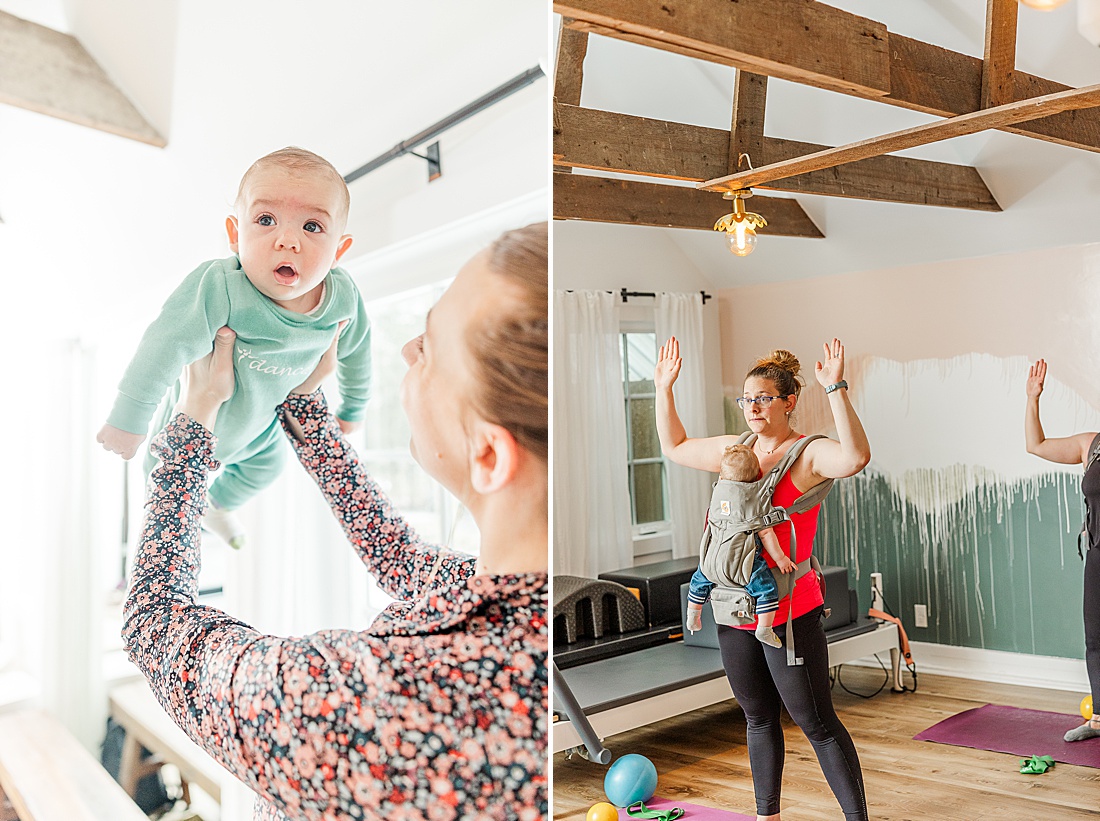 Photos of DanceFIT baby wearing class taken by Sara Sniderman Photography