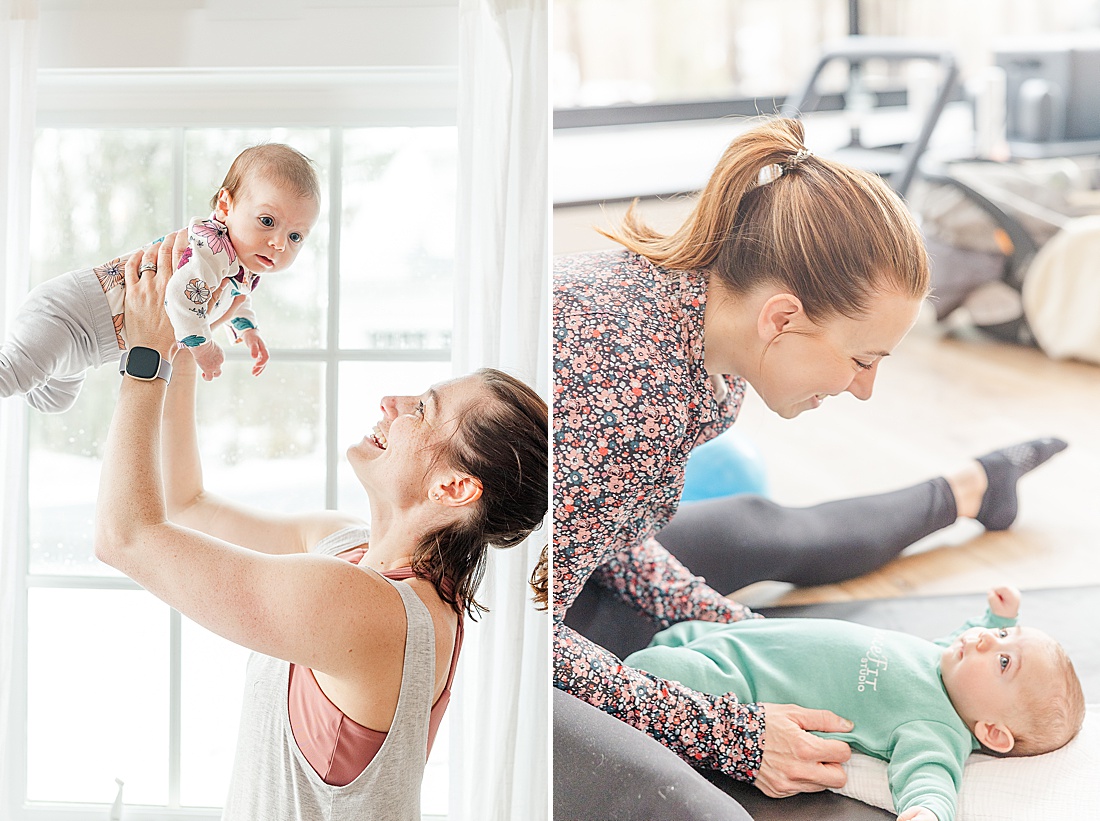 Photos of DanceFIT baby wearing class taken by Sara Sniderman Photography