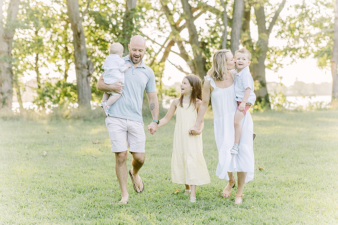 Morning family photo session with Sara Sniderman Photography at Farm Pond in Framingham Massachusetts