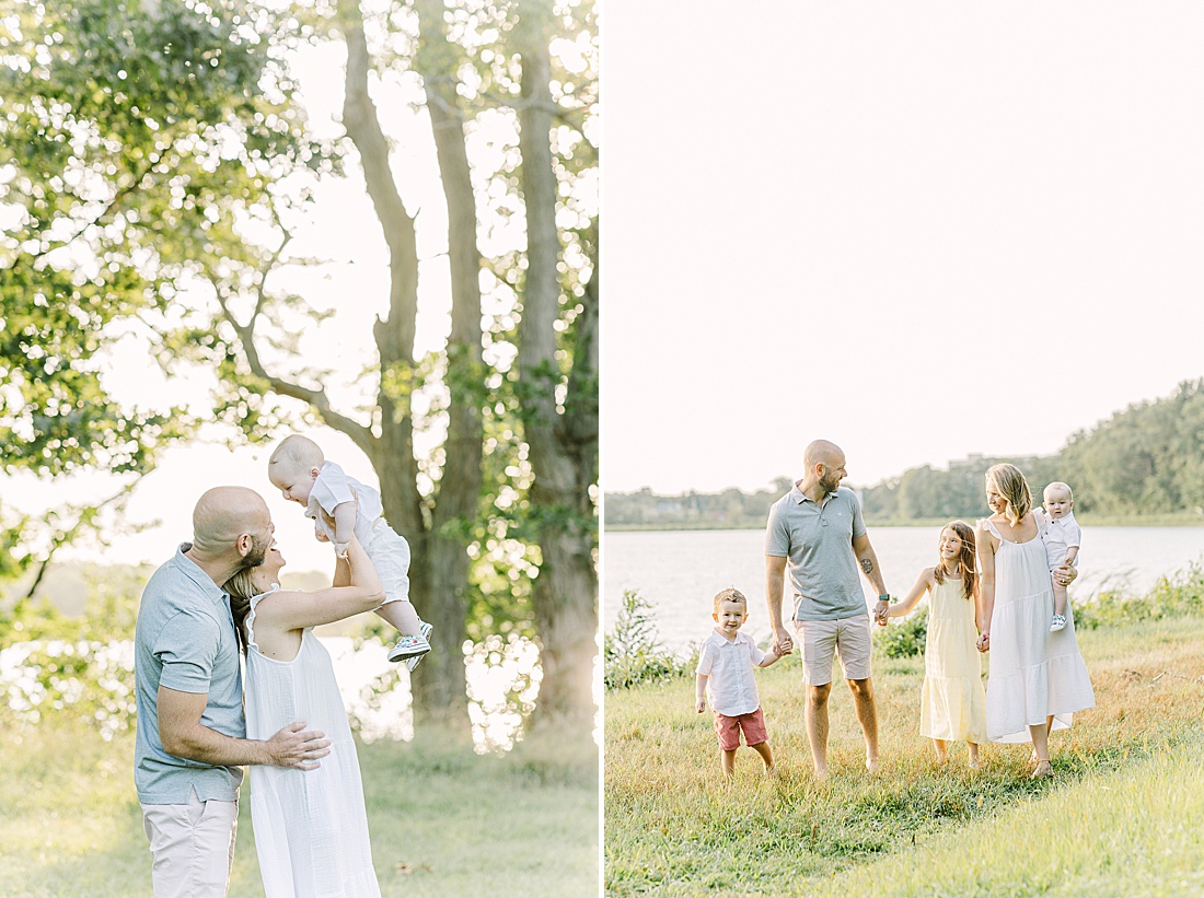 Morning family photo session with Sara Sniderman Photography at Farm Pond in Framingham Massachusetts