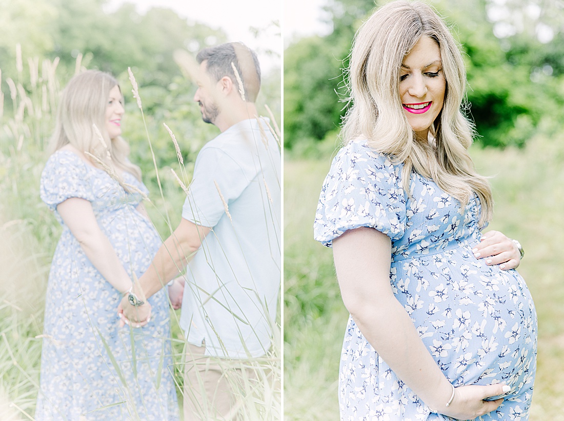 Image of professional maternity and newborn photo session taken by Sara Sniderman Photography, a family, newborn and maternity photographer serving the Metro West Boston area include: Natick, Needham, Newton, Wellesley, Wayland, Weston, Sherborn, Sudbury, Southborough, Medfield, Medway, Holliston, Framingham. The image is of pregnant woman holding belly